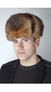Polar polecat fur hat, Russian style